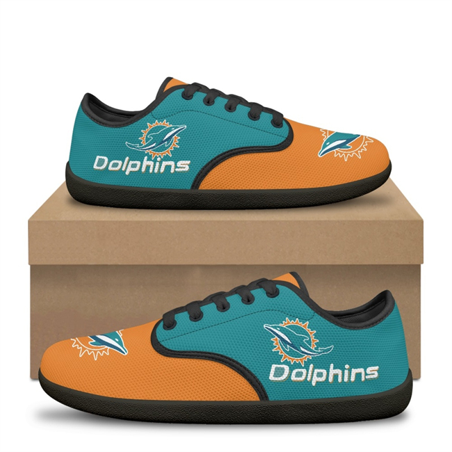Men's Miami Dolphins Low Top Sneakers/Shoes 001 (Pls check description for details)